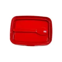 حاوية الآيس كريم مع ملعقة بغطاء